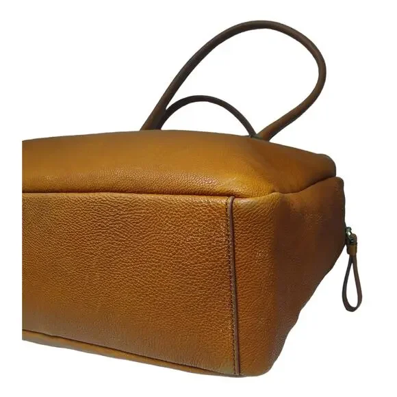 Mark And Graham Brown Leather Brooklyn Carryall Satchel Bag - Picture 5 of 9